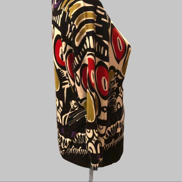 Joseph A Graphic Zulu Print Cardigan L - Picture 6 of 7